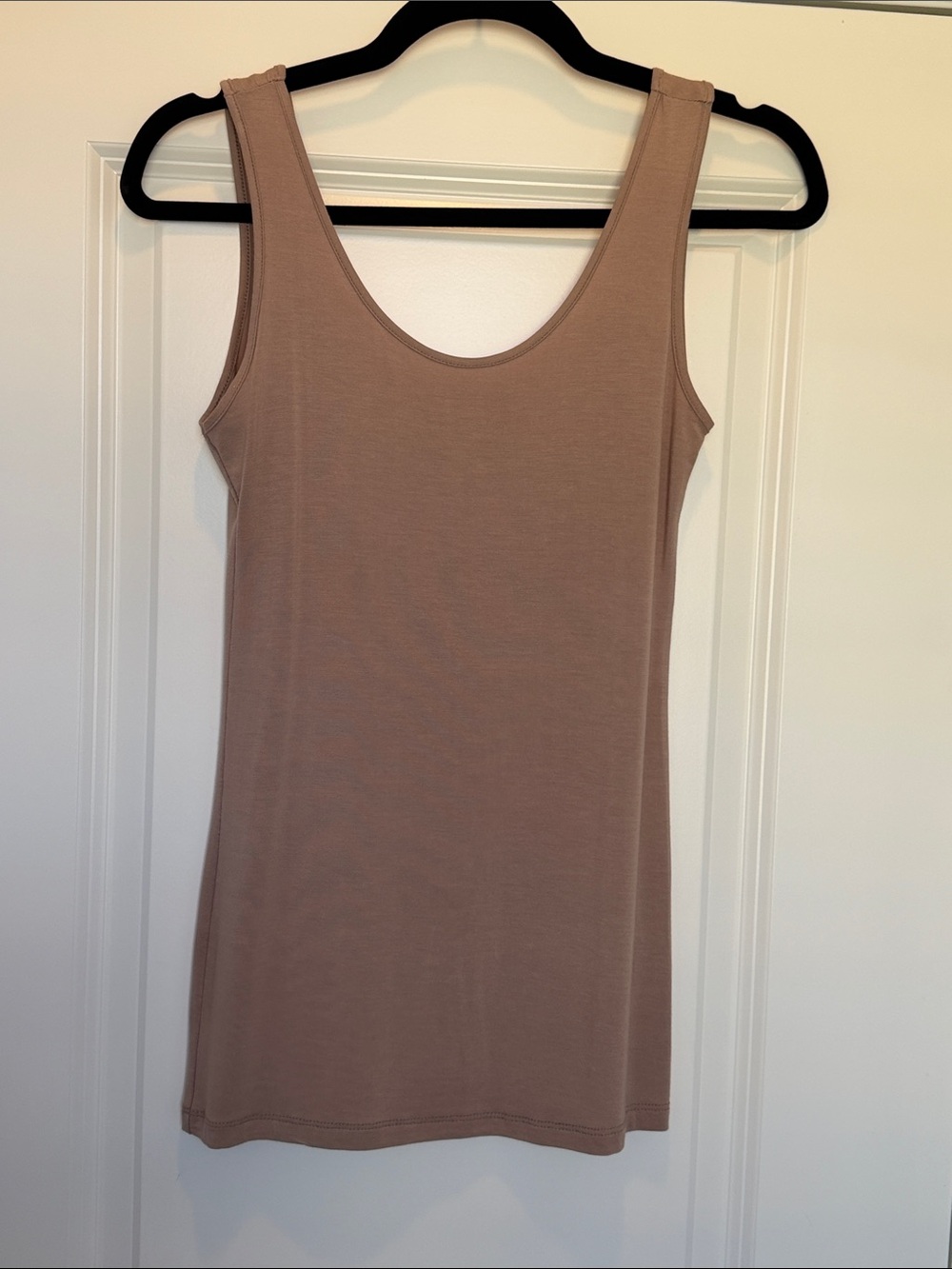 Olivaceous Women's Scoop Neck Tank in Taupe